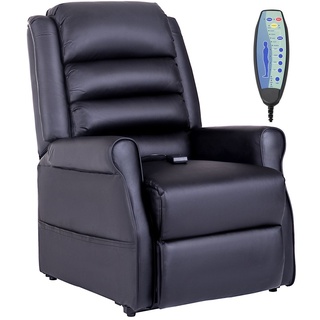 HOMCOM Sessel mit Aufstehhilfe, Massagesessel mit Liegefunktion, Relaxsessel mit USB-Anschluss, Aufstehsessel mit Fernbedienung, Heizfunktion, aus ...