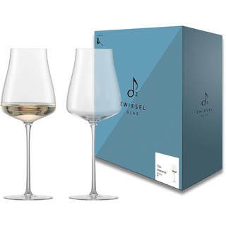 Zwiesel Glas Riesling Weißweinglas The Moment (2-er Set), in Handarbeit mundgeblasene Weingläser, elegante Tritan®-Kristallgläser für Weißwein (Art.-Nr. 122211)