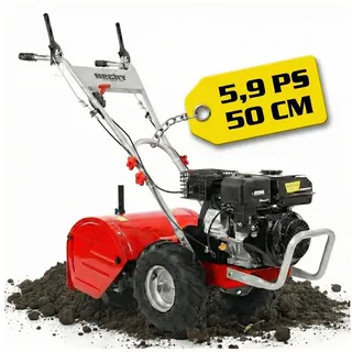 Hecht Gartenfräse 750 | 50 cm Arbeitsbreite | 4,3 kW / 5,9 PS | 35 cm Arbeitstiefe | 12 Hackmesser