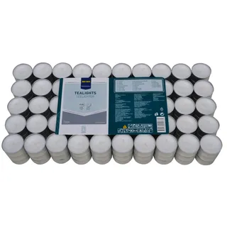 METRO Professional Teelichter, Paraffin, Ø 3.75 x 2 cm, Brenndauer 6 Stunden, weiß, 150 Stück