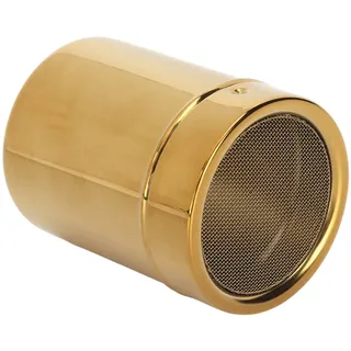 Edelstahl Pulverstreuer für Kaffee Kakao Zimt – Feinmaschiger Gewürzstreuer 2,8x3,5 Zoll Gold – Ideal für Puderzucker Schokolade