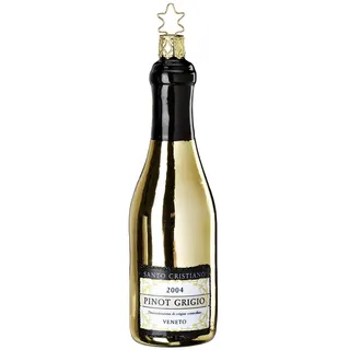 Inges Glas Inge-glas Christbaumschmuck Weinflasche Pinot Grigio