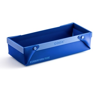 coox WUNDERFORM Frame L in Blau, die erste faltbare Backform, platzsparende Backform aus Silikon, BPA-frei