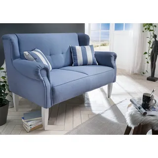 Home affaire Küchensofa Moro, inkl. 2 Stk. Zierkissen gestreift, verschiedenen Stoffe und Farben blau 170 cm x 99 cm x 73 cm