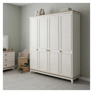 JV Möbel Kleiderschrank 54 x 213 x 185 cm Weiß