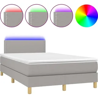 vidaXL Boxspringbett 120 x 200 cm Hellgrau
