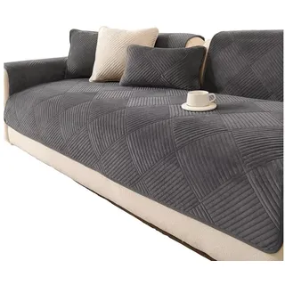 Minicloss Sofabezug 1 2 3 4 Sitzer Sofabezüge Couch Überzug L Form Ecksofa Sofa Couch, Überwurfdecke, Sofahusse Sofaüberwürfe rutschfest Sofa Abdeckung grau 70 cm x 150 cm