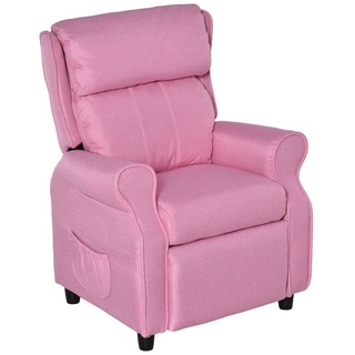HOMCOM Sessel Kindercouch Kindersessel Stuhl Liegesofa verstellbar Rosa (Set, 1-St., Kindersofa), 58B x 53T x 70H cm rosa