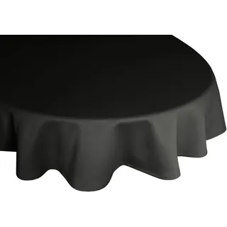Tischdecke WIRTH "NEWBURY" Tischdecken Gr. B/L: 120 cm x 160 cm, oval, schwarz Tischdecken oval
