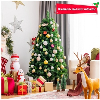 COSTWAY Künstlicher Weihnachtsbaum, 150cm, mit Metallständer, Grün grün Ø 85 cm x 150 cm
