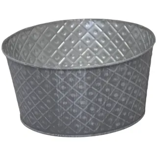 Figurendiscounter Pflanzgefäß Schale S 8 x 16 x 16 cm Grau