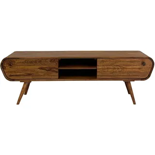 FineBuy TV Board Lowboard 160 x 45 x 50 cm Braun Massivholz