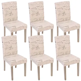 Mendler Esszimmerstuhl Littau Textil creme 6er Set