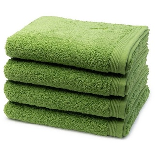 Möve Handtuch Set »Superwuschel«, Walkfrottee, (Spar-Set, 4-tlg), 4 X Handtuch - im Set - Baumwolle - grün