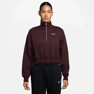 Nike Phoenix Fleece Sweatshirt Burgundy Crush/Sail L