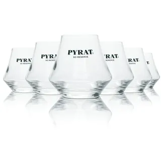 6x Pyrat XO Reserve Rum Glas 0,29l Tumbler Tasting Gläser Special Longdrink Bar - Transparent