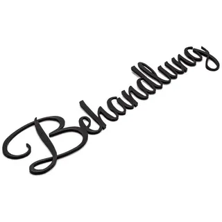 Zwayve Türschild Schriftzug Firma Name Selbstklebend 0,0 x 0,0 cm Schwarz