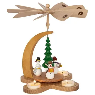 Richard Glässer GmbH Seiffen Richard Glaesser Weihnachtspyramide Teelichtpyramide Schneemänner, direkt vom Hersteller im Erzgebirge #15872