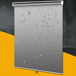 Graue Blackout-Stoff-Rollos,Versenkbare Rollo-Fensterläden,Thermisch isolierter leichter Jalousien,Raumverdunkelnde Schattierungen,Easy Fit Verdunkelungsvorhang-Anpassbar,A-W80xH100cm(32*39in)
