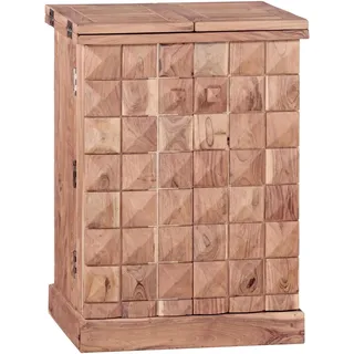 FineBuy Barschrank 65 x 50 x 91 cm Beige/Goldfarben