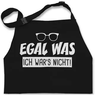 Shirtracer Kochschürze Egal was ich wars nicht I, (1-tlg), Kinder Lustige Witzige Schürze schwarz 43 cm x 53 cm