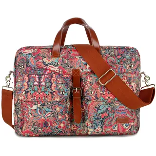 Baosha Frauen Laptoptasche 17 Zoll Aktentasche Damen Schultertaschen Arbeitstasche Businesstasche Multicompartment BC-07 (Mehrfarben Drucken HS)
