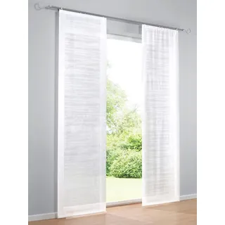 Heine Schiebegardine Klettband 60 x 145 cm Weiß