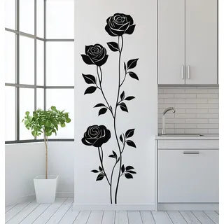 Decords Wandtattoo – drei elegante Rosen, 119 x 119 cm