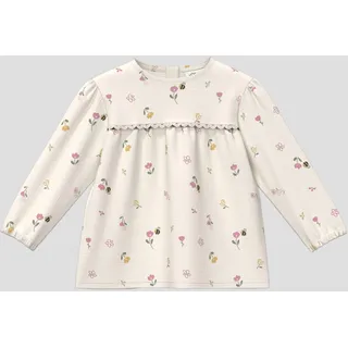 s.Oliver Musselin-Bluse mit All-over-Print und Puffärmeln - creme|mehrfarbig - 80