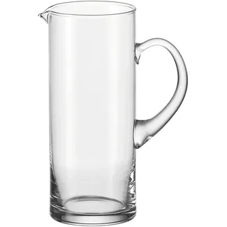 Leonardo Ciao V.I.P. Wasser Krug, handgefertigter Saft Krug aus Glas, spülmaschinengeeignete Wasser-Karaffe mit Henkel, Höhe 21 cm, 1040 ml, 067532