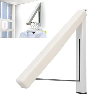 Tissting Kleiderhaken Klappbar Wand Kleiderständer, Wandmontierter Trockenständer Aluminiumlegierung Wandhalterung Klappbare Wandgarderoben Multifunktionale Faltbare Einziehbare Kleiderbügel Indoor