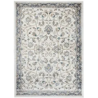 mazovia Orientteppich 60 x 100 cm Grau/Weiß
