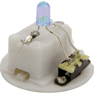 Krippenzubehör LED Licht blau Ø 3,5 cm Kunststoff mit Schalter - Blau/Schwarz/Weiß