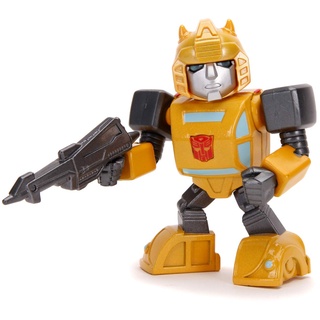 Jada Toys 253111004 Transformers, Bumblebee G1 Figur aus Die-cast, Augen mit Licht, inkl. Batterien, Zubehör, 10 cm, gelb