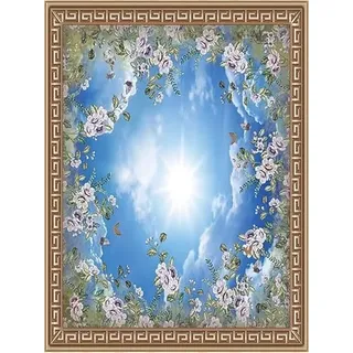 Dachtapeten Deckenbild Blau – Himmel & Vogelmotiv – Luxus Wandkunst Modern 8078 (200(B) x 200(H) cm)