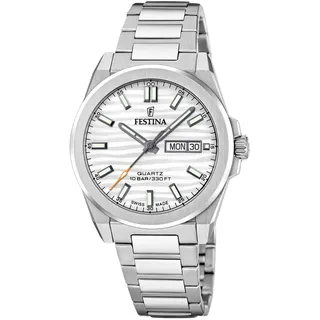 Festina Herrenuhr Silberfarben mit Saphirglas