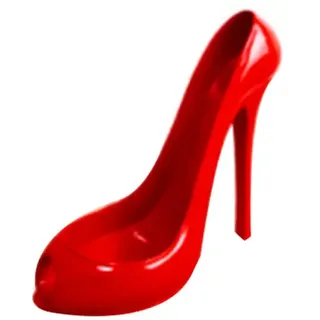 Hilai 1pc kreatives Harz Weinregal High Heel Form Ornament Rot-Flaschen-Speicher-Rack Weinflasche Anzeige für inländische Hochzeit Geburtstag Party - Red
