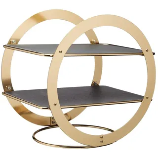 Artesa Artesà ringförmige Etagere, Messing Finish, 31.5x22.5x30cm, Geschenkbox, Schwarz