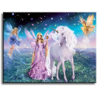 Shukqueen Malen nach Zahlen, DIY Ölgemälde für Erwachsene, Anfänger, Feiertagsgeschenke, Einhorn, 16x20 Zoll (Ohne Rahmen)