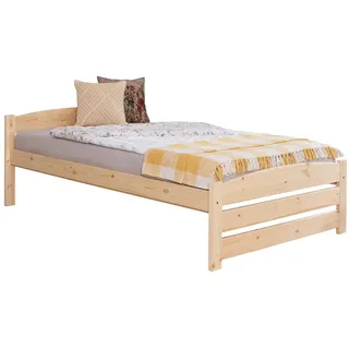 Ticaa Bettgestell Stauraumbett Seniorenbett „Loni“, Funktionsbett braun