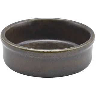 Genware Terra Porcelain Black Tapas Dish 10cm Set of 12