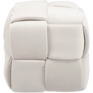Bessagi Home Hocker Ella Samt 47 x 47 x 47 cm Beige