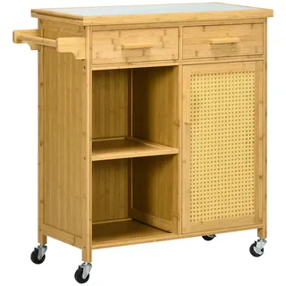 Homcom Küchenwagen Natur, 84 x 36 x 85 cm