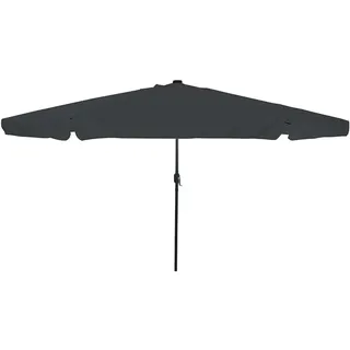 Helloshop26 - Moderner runder Gartenschirm 395 x 395 x 245 cm mit langlebiger LED-Beleuchtung anthrazitfarbenes Polyester 02_0058789