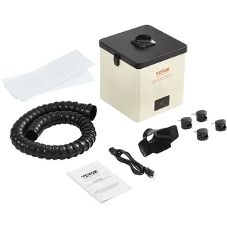Vevor Lötrauchabsaugung 100W Schweißrauchabsauger 240 m3/h Mini Desktop Lötrauchabsorber 5800U/min 3-Stufen-Filter Lötrauch Absaugung für Lötstation Schweißarbeiten