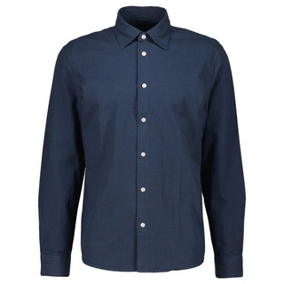 Marc O'Polo Langarmhemd Herren Hemd (1-tlg) blau M