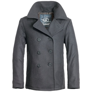 Brandit Pea Coat Jacke, schwarz-grau, Größe 2XL
