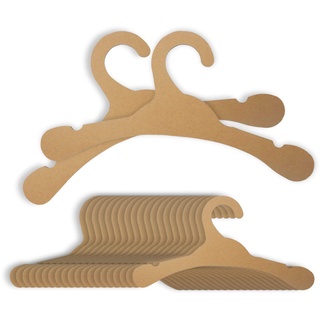 Amcho Umweltfreundliche Baby-Kleiderbügel, 50 Stück Kleiderbügel aus Karton, langlebig, geeignet für Babykleidung, zum Trocknen von Kleidung