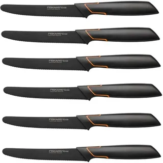 Fiskars Edge Tomatenmesser 6 cm 6-tlg. Schwarz/Orange