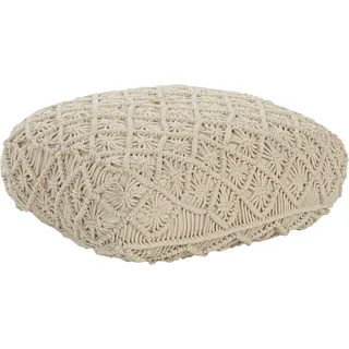 Beliani Bodenkissen Baumwolle beige 50 x 50 cm BERRECHID